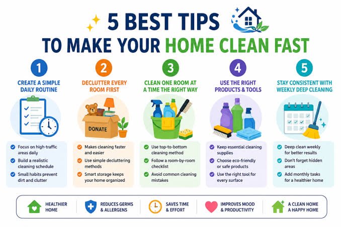 House: How to Clean Your House Quickly – 7 Proven Tips